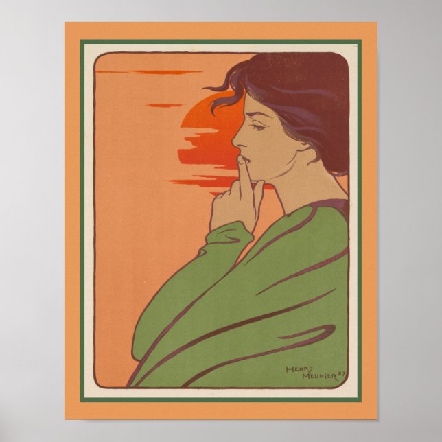 Affiche L'heure du silence Art nouveau (Devant)