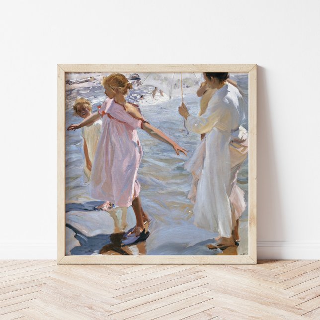 Affiche L'heure d'un bain, Valence | Joaquín Sorolla (Créateur téléchargé)