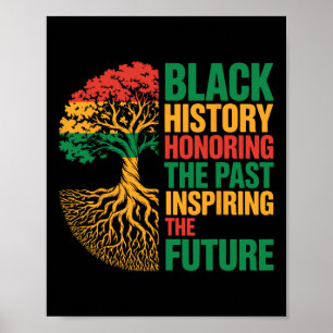 Affiche L'histoire des Noirs Honorer le passé Inspirer l'a