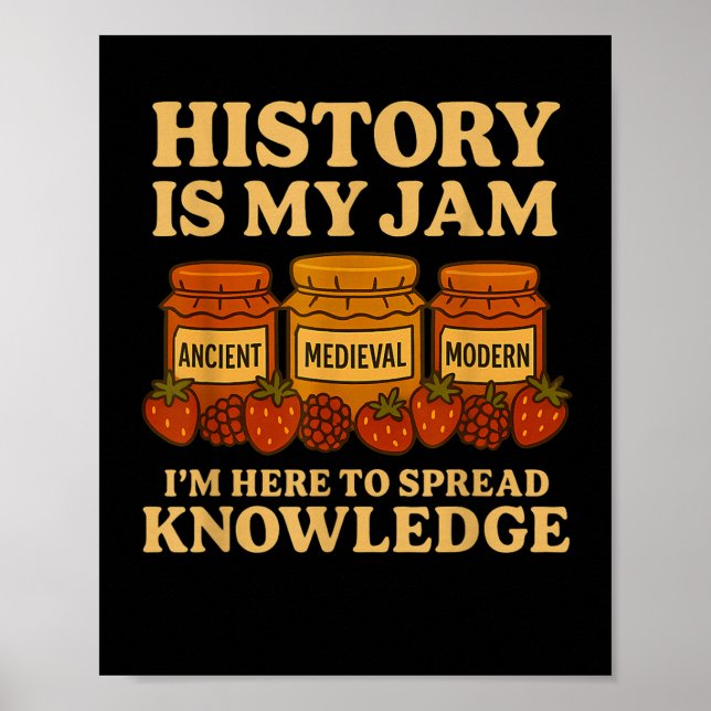 Affiche L'Histoire Est Mon Jam Drôle Enseignant Retour À L (Devant)