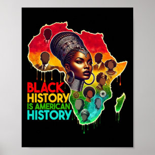 Affiche L'histoire noire afro-américaine patriotique est a