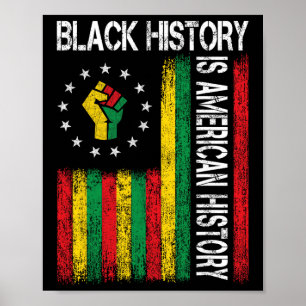 Affiche L'histoire noire est l'histoire américaine afro-af