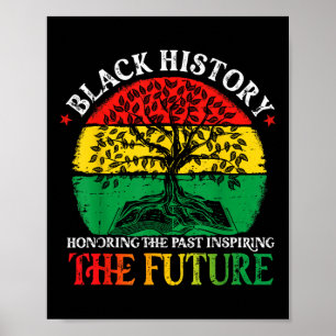 Affiche L'histoire noire honore le passé inspirant l'aveni
