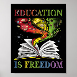 Affiche L'histoire noire L'éducation est la liberté L'Amér