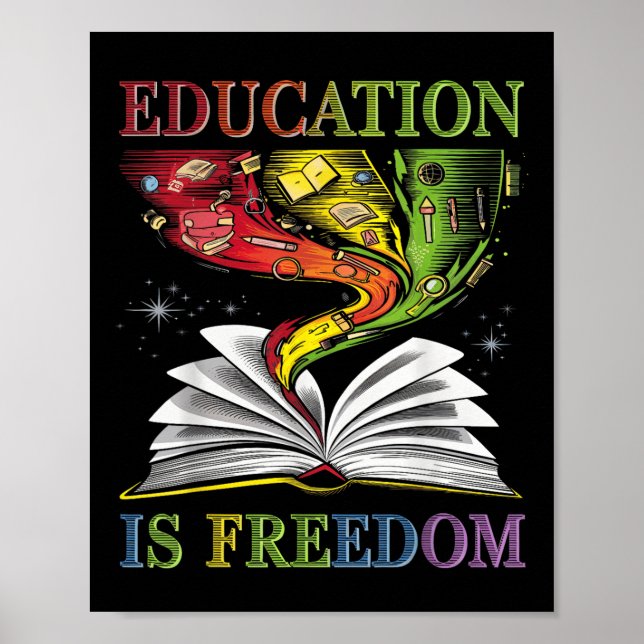 Affiche L'histoire noire L'éducation est la liberté L'Amér (Devant)