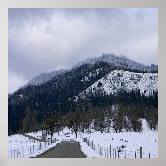 Affiche L'hiver à la campagne.... (Devant)