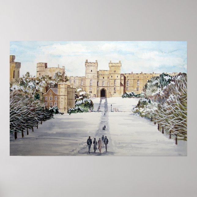 Affiche L'hiver au château de Windsor par Farida Greenfiel (Devant)