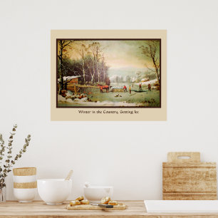Affiche L'hiver dans le pays, Obtenir l'affiche sur la gla
