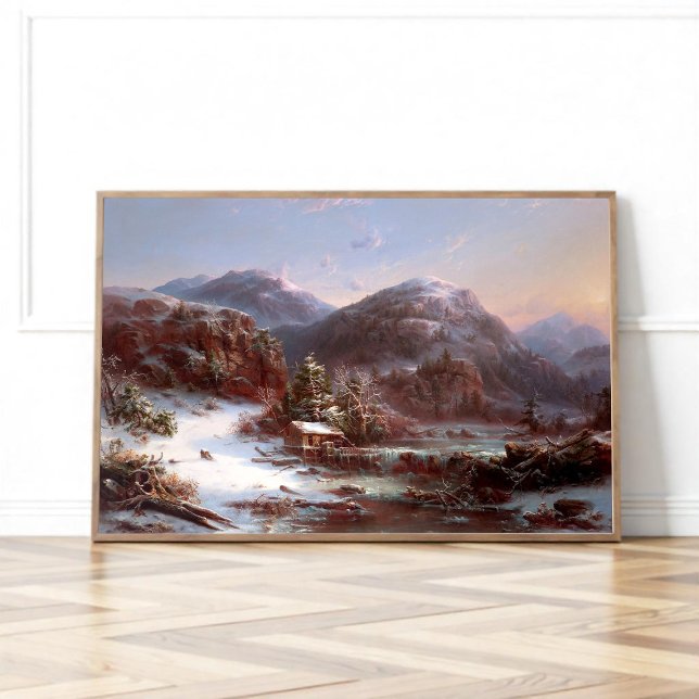 Affiche L'hiver dans les montagnes (Créateur téléchargé)