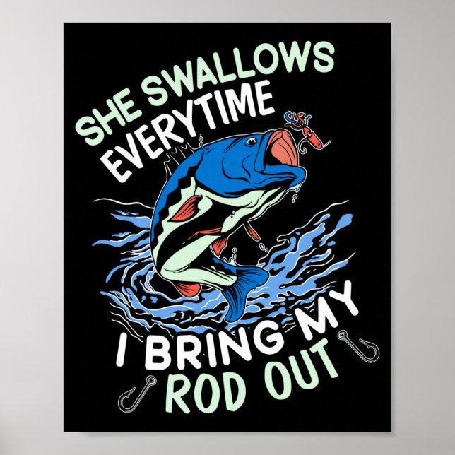 Affiche L'homme avale à chaque fois un pêcheur drôle (Devant)