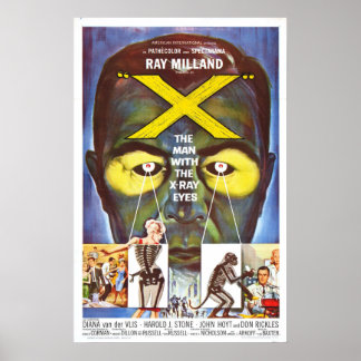 Affiche L'homme avec l'affiche de la science-fiction à ray