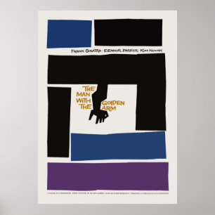 Affiche L'Homme Avec Le Bras D'Or Saul Bass Movie