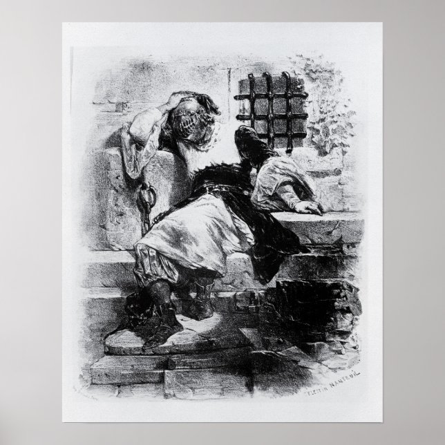 Affiche L'homme dans le masque de fer dans sa prison (Devant)