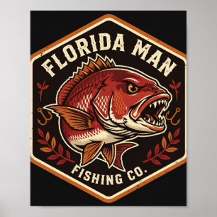 Affiche L'homme de Floride Badge de Vivaneau des palétuvie