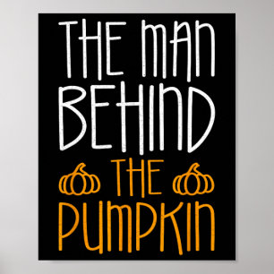 Affiche L'Homme Derrière La Saison D'Automne Citrouille