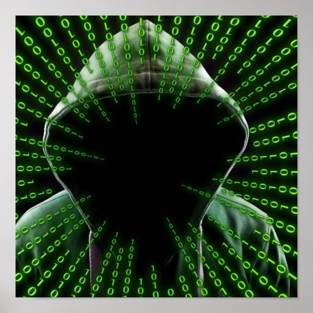 Affiche L'homme du code binaire (Devant)