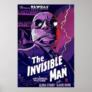 Affiche L'Homme invisible Classic Horror Monster Film TS