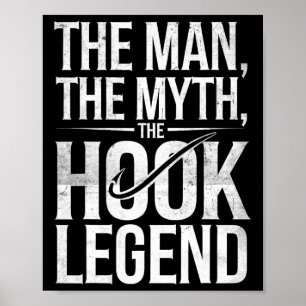 Affiche L'Homme La Légende Le Crochet Légendaire Pêche Pap