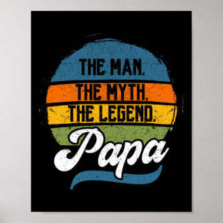 Affiche L'homme Le Mythe La Légende Papa Père &# ; s Jour
