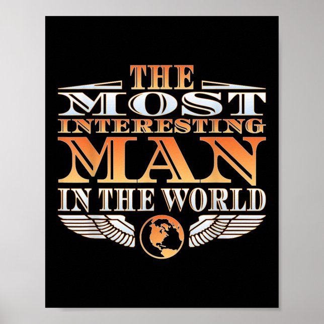 Affiche L'Homme Le Plus Intéressant Au Monde _ Tee _ Fath (Devant)