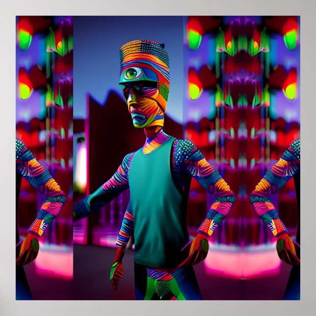 Affiche L'Homme Qui A Frappé Mon Café - Ken Gage Art (Devant)