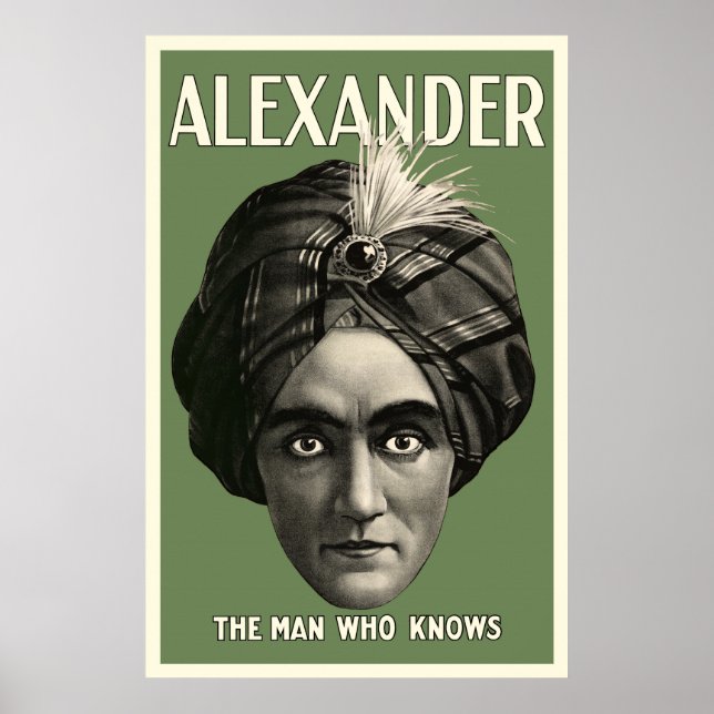 Affiche L'homme qui connaît l'affiche - Vert (Devant)