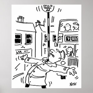 Affiche L'homme sucette fait un numéro d'équilibre avec un