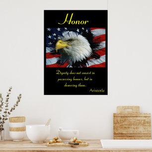 Affiche L'honneur incarne la sagesse et la fierté du patri