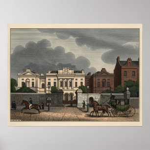 Affiche L'hôpital St. Patrick Dun à Dublin, Irlande 1835