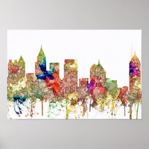 Affiche L'horizon d'Atlanta la Géorgie SG-S'est fané