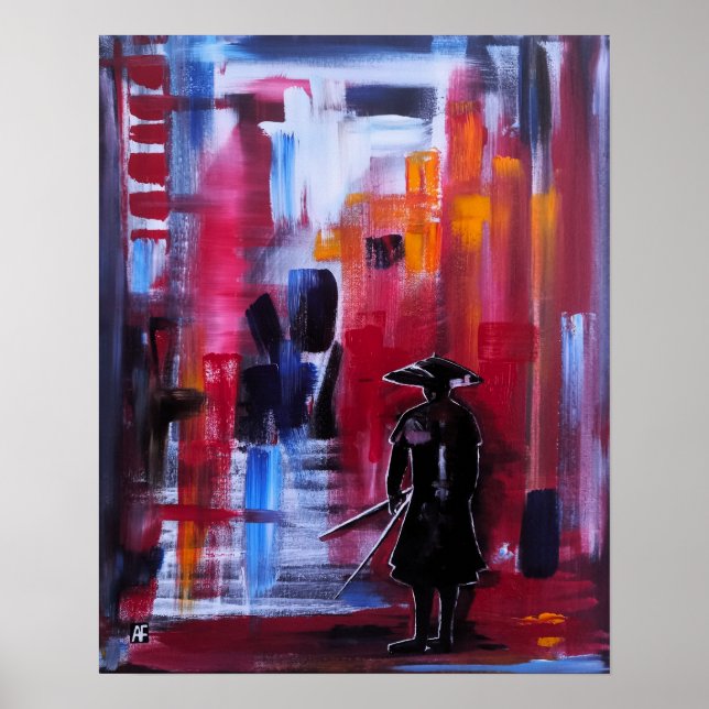 Affiche L'Horizon du Samouraï Peinture d'Alfred Fox (Devant)