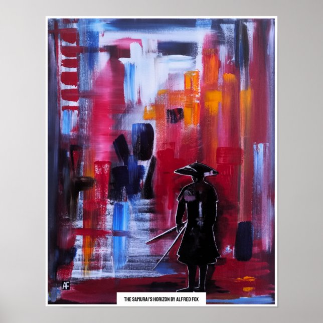 Affiche L'Horizon du Samouraï Peinture par Alfred Fox (Devant)