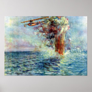 Affiche L'huile Henri Farre apparaît sur les eaux troublée