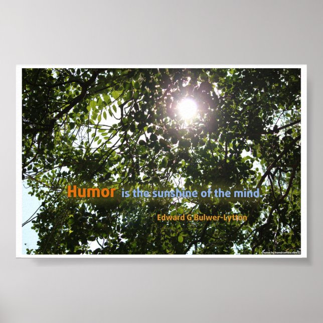 Affiche "L'Humour est le soleil de l'esprit" Citation (Devant)
