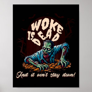 Affiche L'humour politique zombie est mort Halloween
