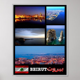 Affiche Liban - Beyrouth - Mosaïque -