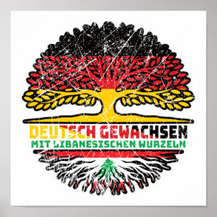Affiche Liban Libanais Allemand Allemagne Arbre