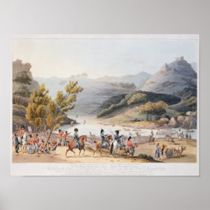 Affiche Libellé de la rivière Mondego, gravé par C.