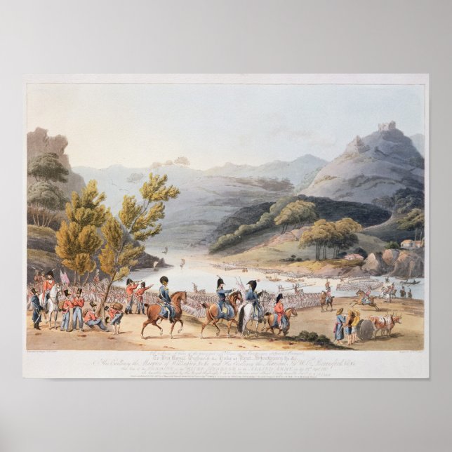 Affiche Libellé de la rivière Mondego, gravé par C. (Devant)