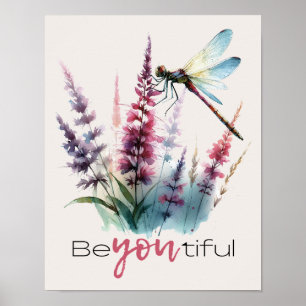 Affiche Libellule Aquarelle Beyoutiful Art Inspirant