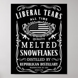 Affiche Libéral Larmes Chemise Drôle Républicain Conservat