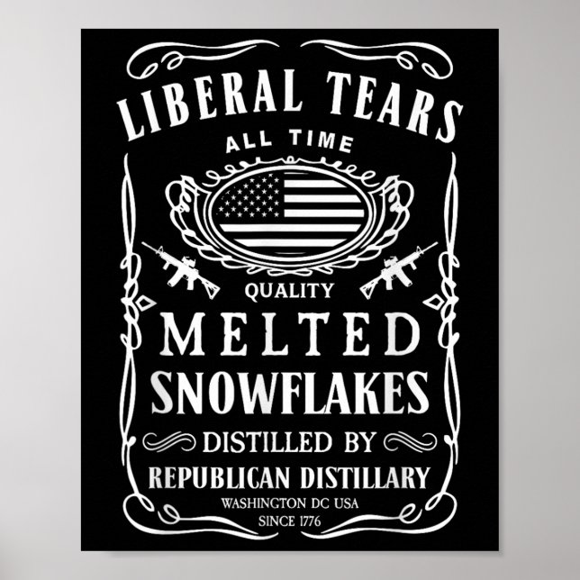 Affiche Libéral Larmes Chemise Drôle Républicain Conservat (Devant)
