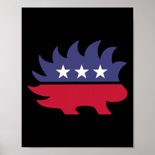 Affiche Libéral Porcupine élection présidentielle 2020 Gra