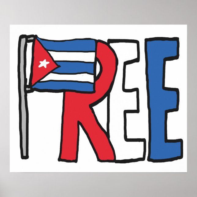 Affiche Libérer Cuba (Devant)