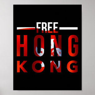 Affiche Libérez Hong Kong #freehongkong #savehongkong Demo