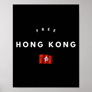 Affiche Libérez la démocratie de Hong Kong maintenant #fre