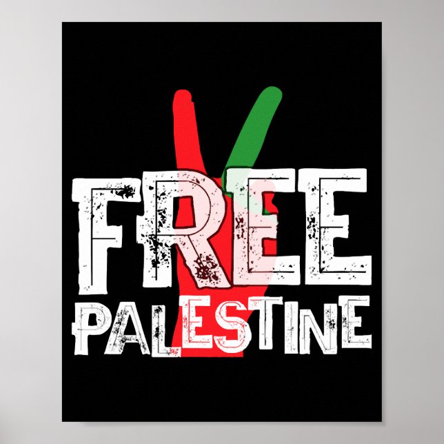 Affiche Libérez la Palestine Tee de cessez-le-feu patrioti (Devant)