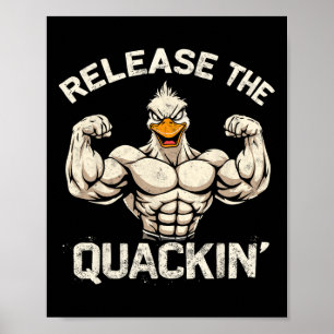 Affiche Libérez La Plaisanterie Du Bodybuilder Quackin' Mu