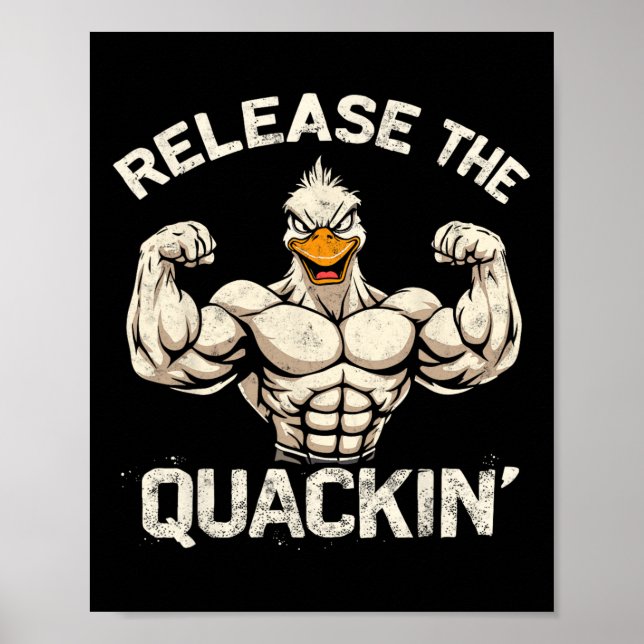 Affiche Libérez La Plaisanterie Du Bodybuilder Quackin' Mu (Devant)
