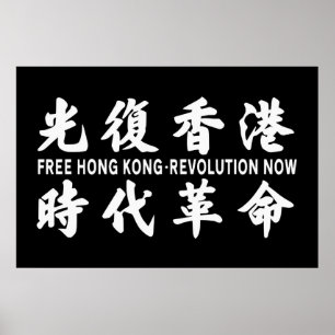 Affiche Libérez la révolution de Hong Kong maintenant ! Po